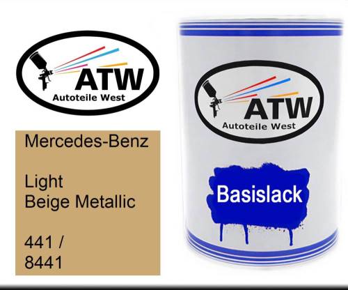 Mercedes-Benz, Light Beige Metallic, 441 / 8441: 500ml Lackdose, von ATW Autoteile West.